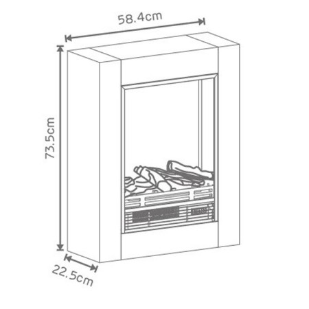 Camino Elettrico 1500 W con Cornice in Legno Stufa Fuoco Finto a Led Telecomando