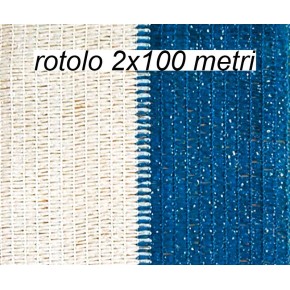 Rete Ombreggiante Rotolo 2x100 Metri Azzurro Oscurante Telo Copertura Privacy