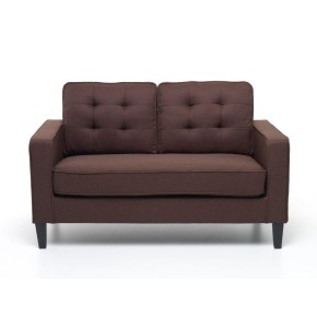 Divano 2 Posti Marrone Relax da Salotto 145 cm Economico Design in Tessuto