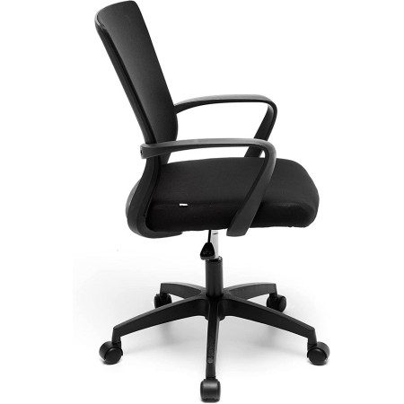 Sedia con ruote per Scrivania Nera Poltrona da Ufficio con Braccioli Ergonomica