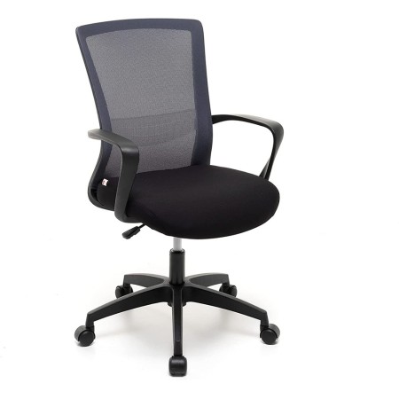 Sedia da Scrivania Seduta Ufficio Grigio con Braccioli Ergonomica con Ruote