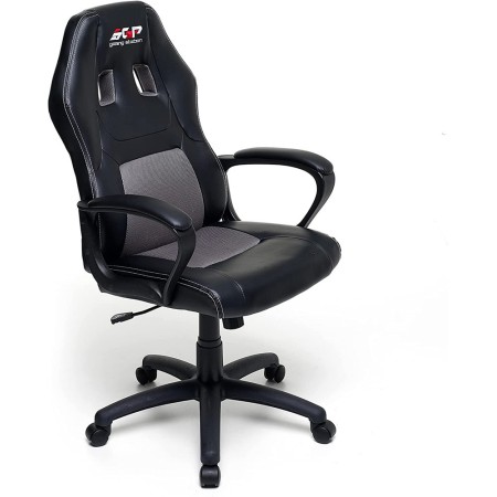 Sedia Gaming Ragazzi con Braccioli e Ruote Grigio Consolle Scrivania Ergonomica