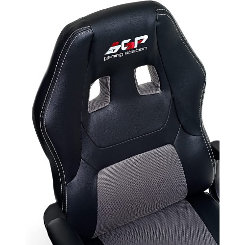 Sedia Gaming Ragazzi con Braccioli e Ruote Grigio Consolle Scrivania Ergonomica