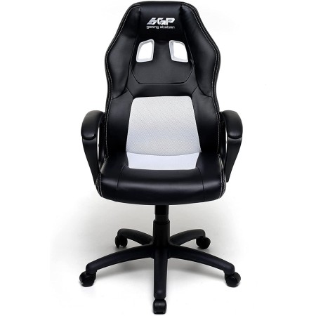 Sedia da Ufficio Scrivania Poltrona Racing Gaming Bianca con Braccioli e Ruote