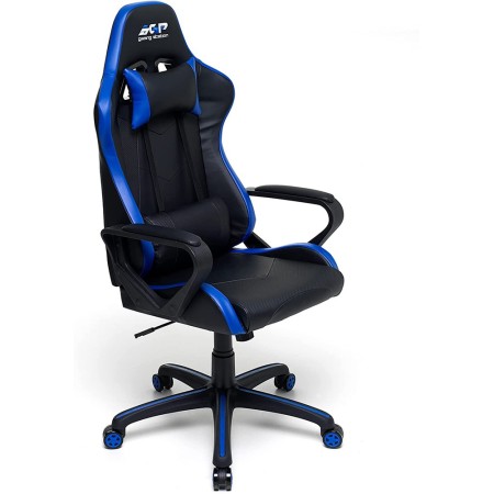 Poltrona Gaming da Ragazzo Blu Ergonomica con Braccioli e Ruote Sedia Scrivania