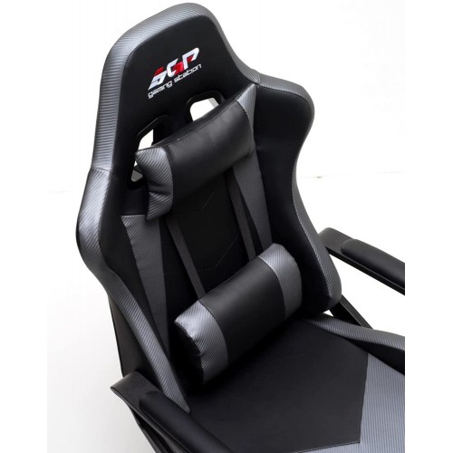 Sedia da Gaming Ragazzo con Braccioli e Ruote Grigia da Cameretta Pc Consolle