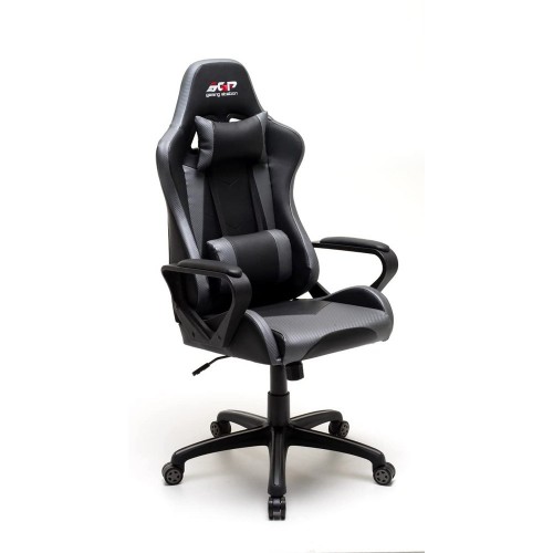 Sedia da Gaming Ragazzo con Braccioli e Ruote Grigia da Cameretta Pc Consolle