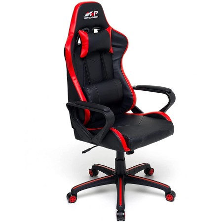 Poltrona Gaming Ergonomica con Braccioli e Ruote Girevoli Rossa Sedia Scrivania