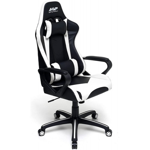 Sedia Gaming da Ragazzo Cuscino Cervicale Braccioli e Ruote Poltrona Ergonomica