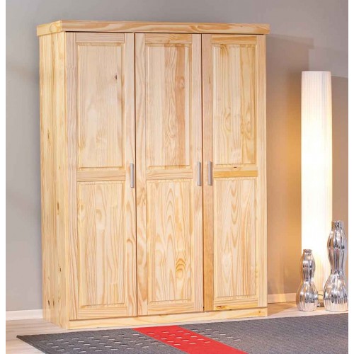 Armadio tre 3 Ante in Legno Appendiabiti Mobile Guardaroba per Camera da Letto