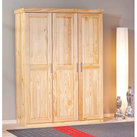 Armadio tre 3 Ante in Legno Appendiabiti Mobile Guardaroba per Camera da Letto