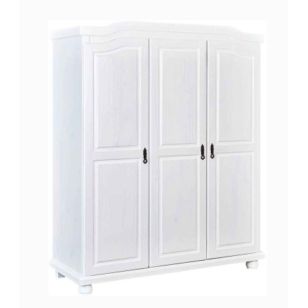 Armadio a 3 Ante Bianco Legno Appendiabiti Mobile Camera Letto Cabina Guardaroba