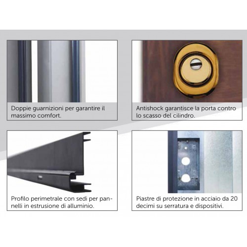 Portone Blindato classe 3 Solo scocca controtelaio e accessori. Pannelli esclusi