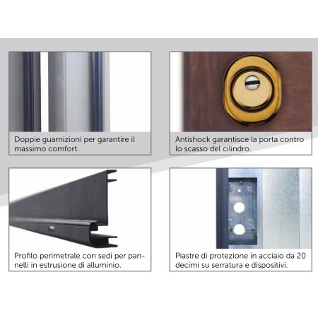 Portone Blindato classe 3 Solo scocca controtelaio e accessori. Pannelli esclusi
