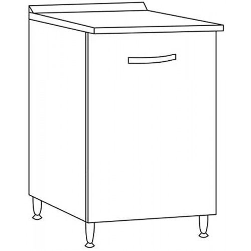 Base per Cucina Componibile Mobile in Legno Larice Grigio 40 cm Larghezza 1 Anta