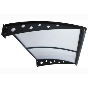 Pensilina in Alluminio 150x100 Policarbonato 3.6 mm Tettoia Moderna da Esterno