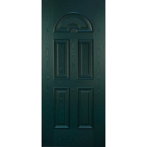 Pannello per Porta Blindata Verde da Esterno in Vetroresina 90x210 con Arco