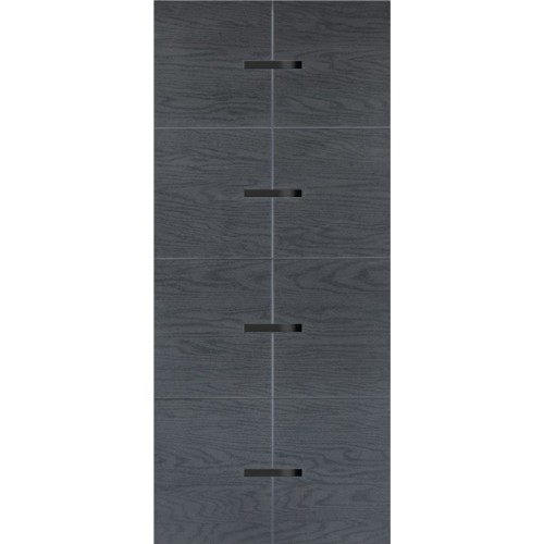 Pannello per Porta Blindata Moderno Inserti Alluminio Rivestimento per Esterno