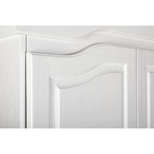 Armadio a 4 Ante Bianco Legno Appendiabiti Mobile Camera Letto Cabina Guardaroba