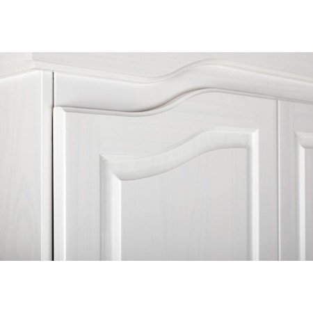 Armadio a 4 Ante Bianco Legno Appendiabiti Mobile Camera Letto Cabina Guardaroba