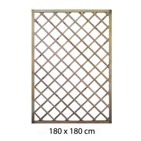Grigliato Pannello 180x180 cm Steccato in Legno da Terrazzo Giardino Divisorio