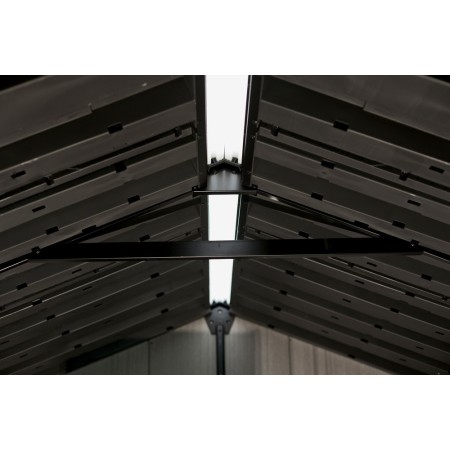 Casetta Keter con Pavimento Ripostiglio Grande Lucernario Effetto Legno Grigio
