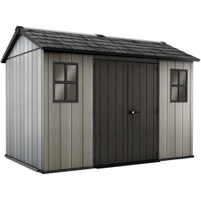 Casetta Keter con Pavimento Ripostiglio Grande Lucernario Effetto Legno Grigio