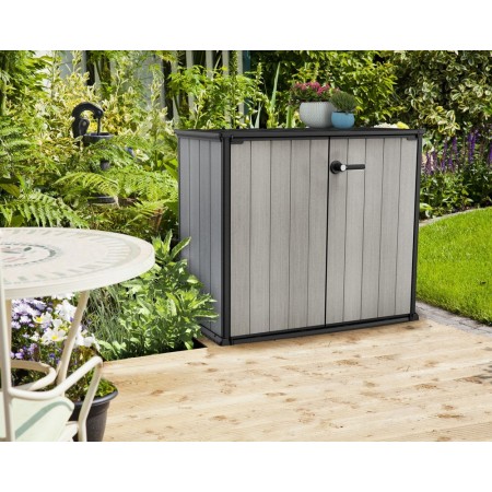 Armadio Keter da Giardino Box Esterno Officina Grigio Effetto Legno Patio Resina
