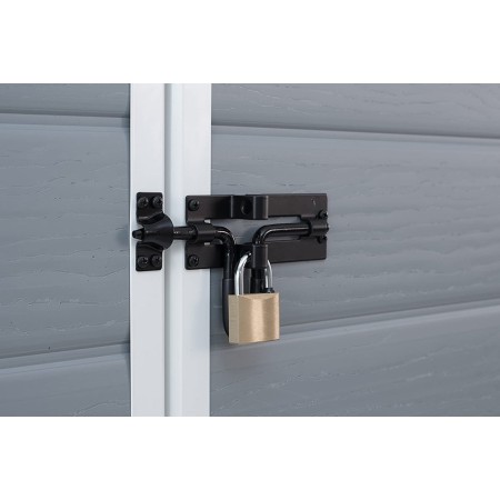 Box per Esterno Keter Armadio Porta Attrezzi da Giardino Grigio in Resina PVC
