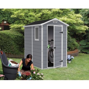 Box per Esterno Keter Armadio Porta Attrezzi da Giardino Grigio in Resina PVC 2