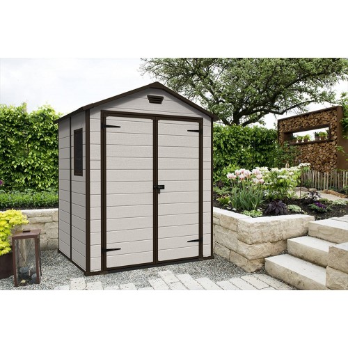 Keter Box per Esterno Porta Attrezzi Lavoro Resina Armadio da Giardino PVC Beige