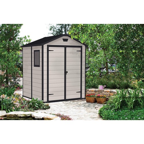 Keter Box per Esterno Porta Attrezzi Lavoro Resina Armadio da Giardino PVC Beige