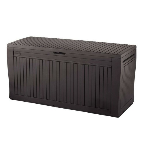 Baule Cassapanca Contenitore con Seduta Ruote Resina Giardino Esterno Plastica