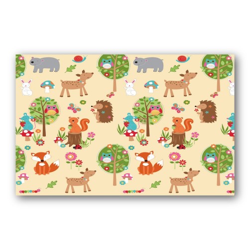 Tappeto per Bambini 150x120 Colorato Arrotolabile Antitrauma Antiscivolo Interno