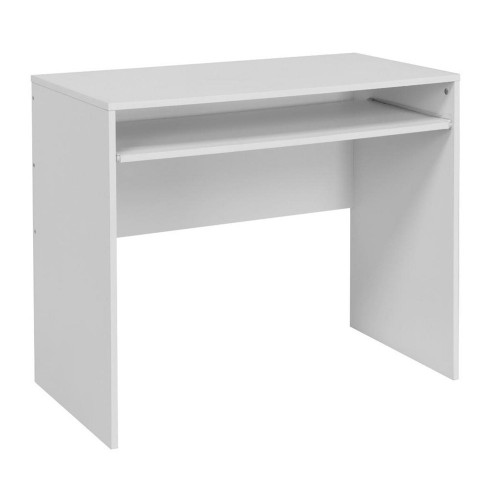 Scrivania Bianca 90 cm con Piano Estraibile PortaPc Tavolo Cameretta Salvaspazio