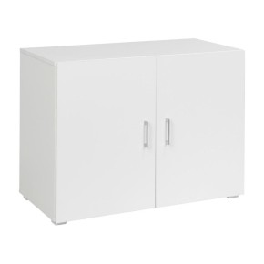 Armadio Multiuso Bianco 2 Ante per Ufficio Bagno Cucina Legno Mobile con Ripiano