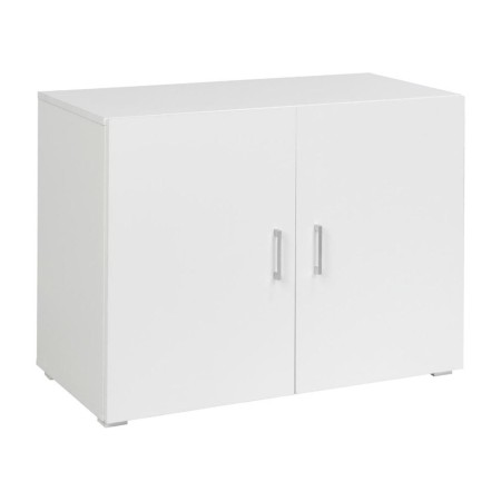 Armadio Multiuso Bianco 2 Ante per Ufficio Bagno Cucina Legno Mobile con Ripiano