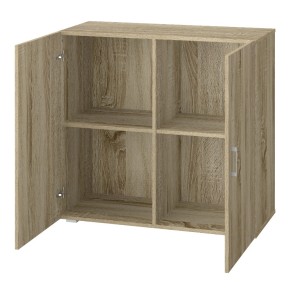 Armadio Multiuso Rovere 2 Ante per Ufficio Bagno Cucina Legno Mobile con Ripiano 2