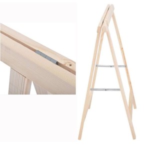Cavalletto in Legno Portata 100 kg Lavori Pittore Scrivania Officina Pieghevole 2