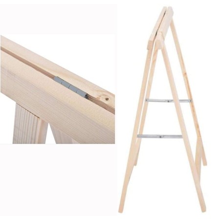 Cavalletto in Legno Portata 100 kg Lavori Pittore Scrivania Officina Pieghevole