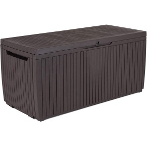 Keter Baule Cassapanca Contenitore con Seduta Giardino Ruote Plastica Esterno