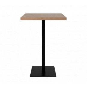 Tavolo Quadrato 70x70 Alto da Bar per Sgabelli in Legno Rovere e Metallo Nero 2