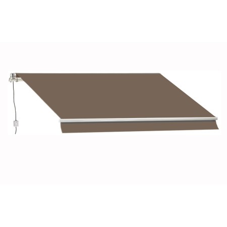 Tenda da Sole 300x200 a Bracci Motorizzata Marrone Motore Elettrica da Esterno