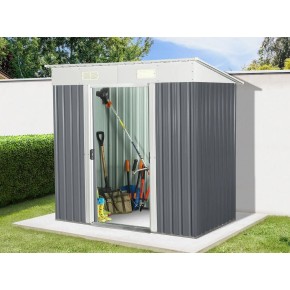 Casetta in Lamiera da Giardino 195x120 Rimessa per Attrezzi Capanno Ricovero Box 2
