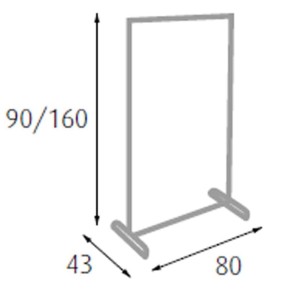Stender Appendiabiti Porta Abiti con Ruote Economico Carrello Stand Attaccapanni 2