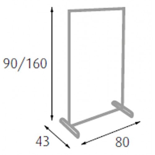 Stender Appendiabiti Porta Abiti con Ruote Economico Carrello Stand Attaccapanni