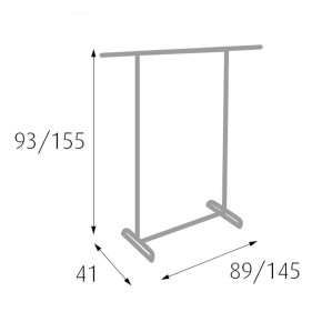 Carrello Stender Appendiabiti Estensibile Porta Abiti Grucce Stand Attaccapanni 2