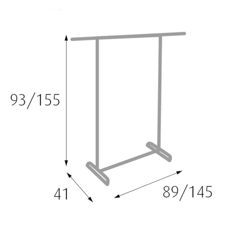 Carrello Stender Appendiabiti Estensibile Porta Abiti Grucce Stand Attaccapanni