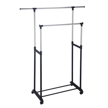 Stand Carrello Stender Appendiabiti Estensibile Porta Abiti Ruote Attaccapanni