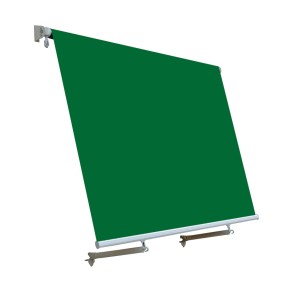 Tenda da Sole Verde 245x245 a Parete con Bracci da Terrazzo Avvolgibile Esterno